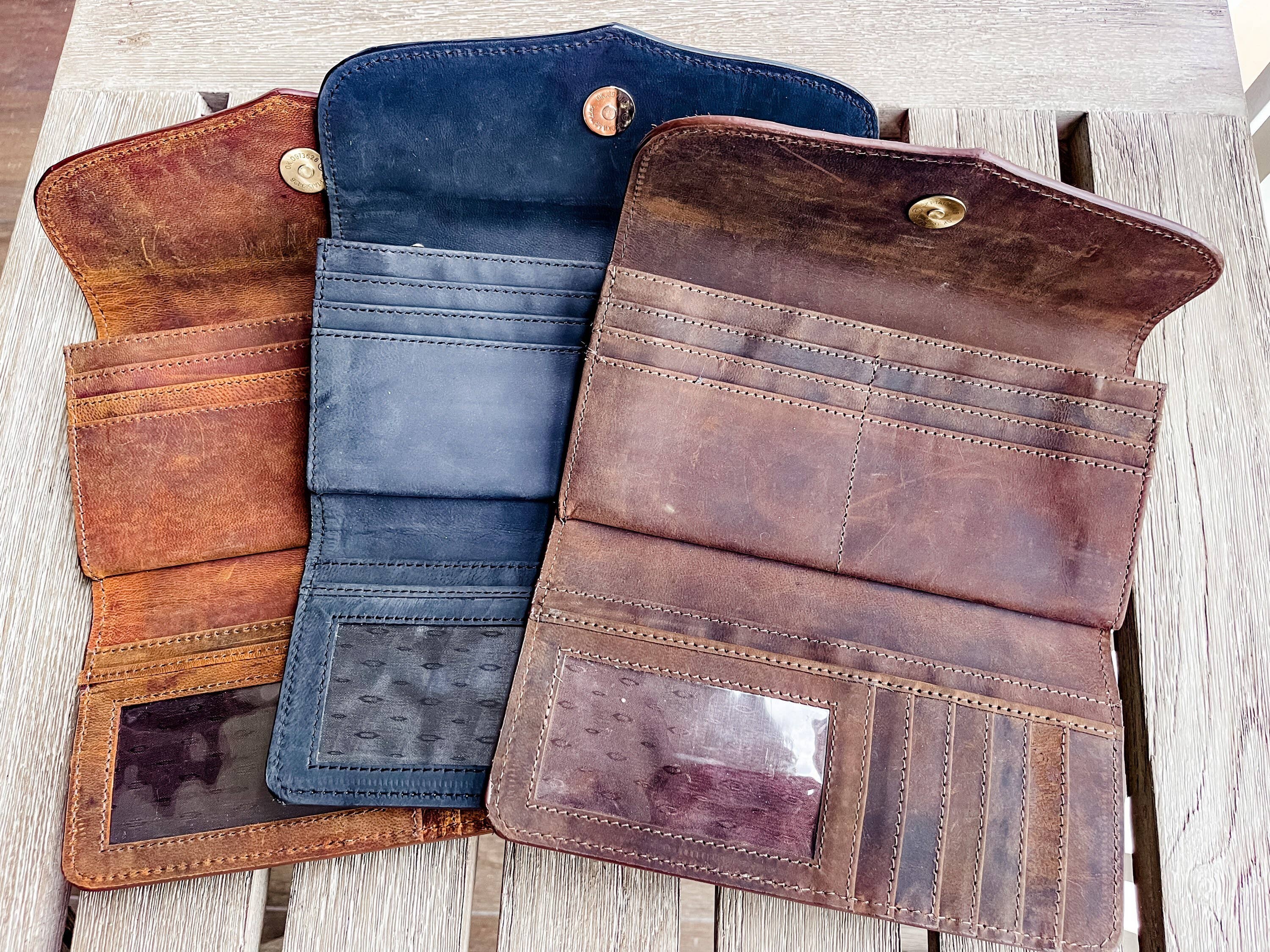 Boho Ranch Shop - Vente Portefeuille – femme - Portefeuille en cuir de vachette Western Hair On Vache7