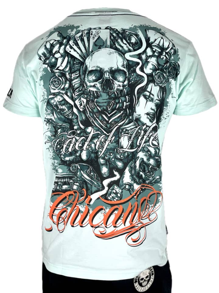 Fact of Life T-Shirt "Chicano" TS-89 fair aqua for wholesale by Fact of Life