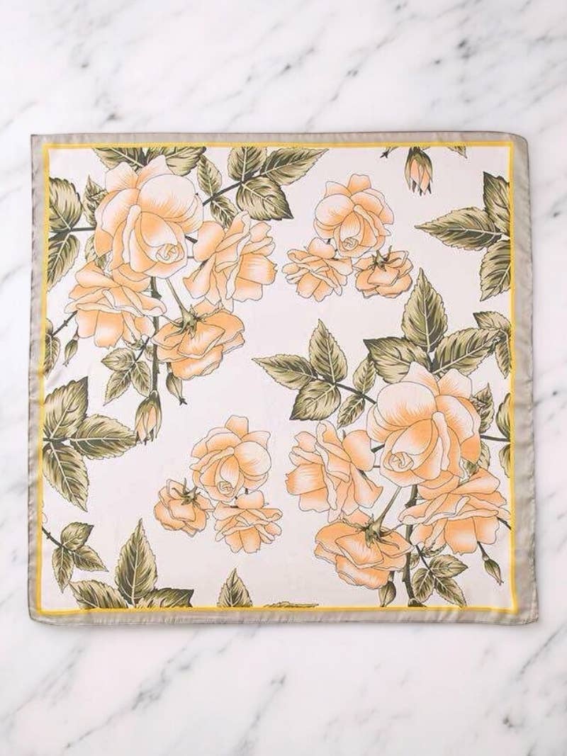 Pink Silk square scarf FL06 for wholesale on Faire1