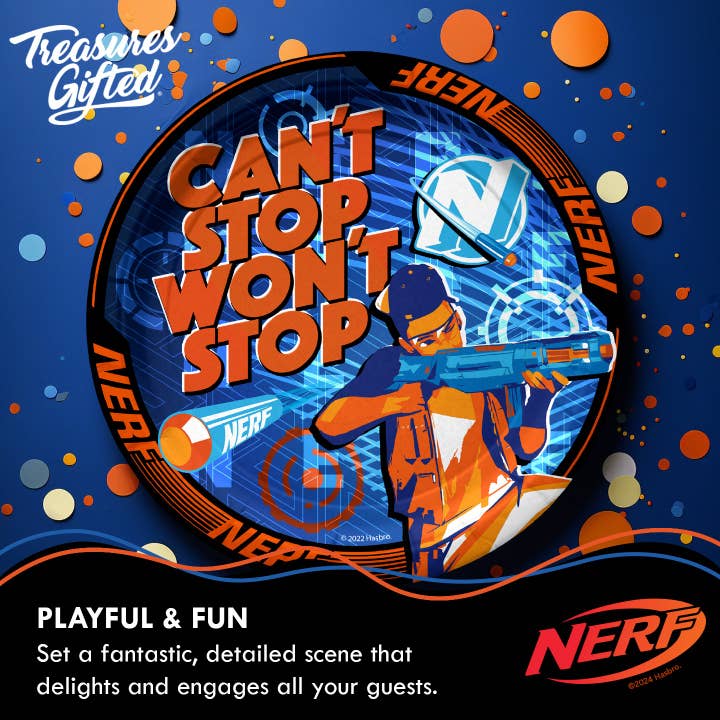 Treasures Gifted - Wholesale Disposable Plate - Nerf Plates 9in - Nerf Party Supplies3