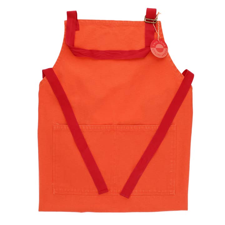 Two-tone utility apron - Coral for wholesale by Rex B2B - UK