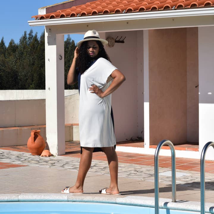 Torster & Ribeiro, Lda - CurvyShion - Vente Robe – femme - Robe grande taille Celia - du L au 5XL / robe asymétrique1