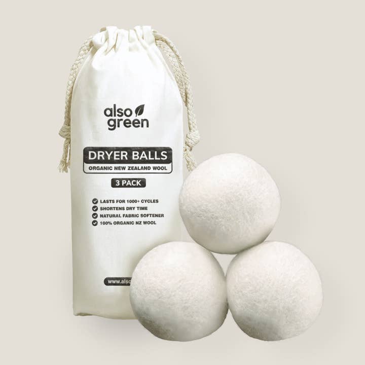 Reusable Wool Dryer Balls, 3 Pack for wholesale by Also Green