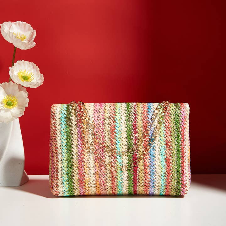 Little Trendy - Wholesale Crossbody Bag - Women's - Women's straw crossbody bag small square bag1