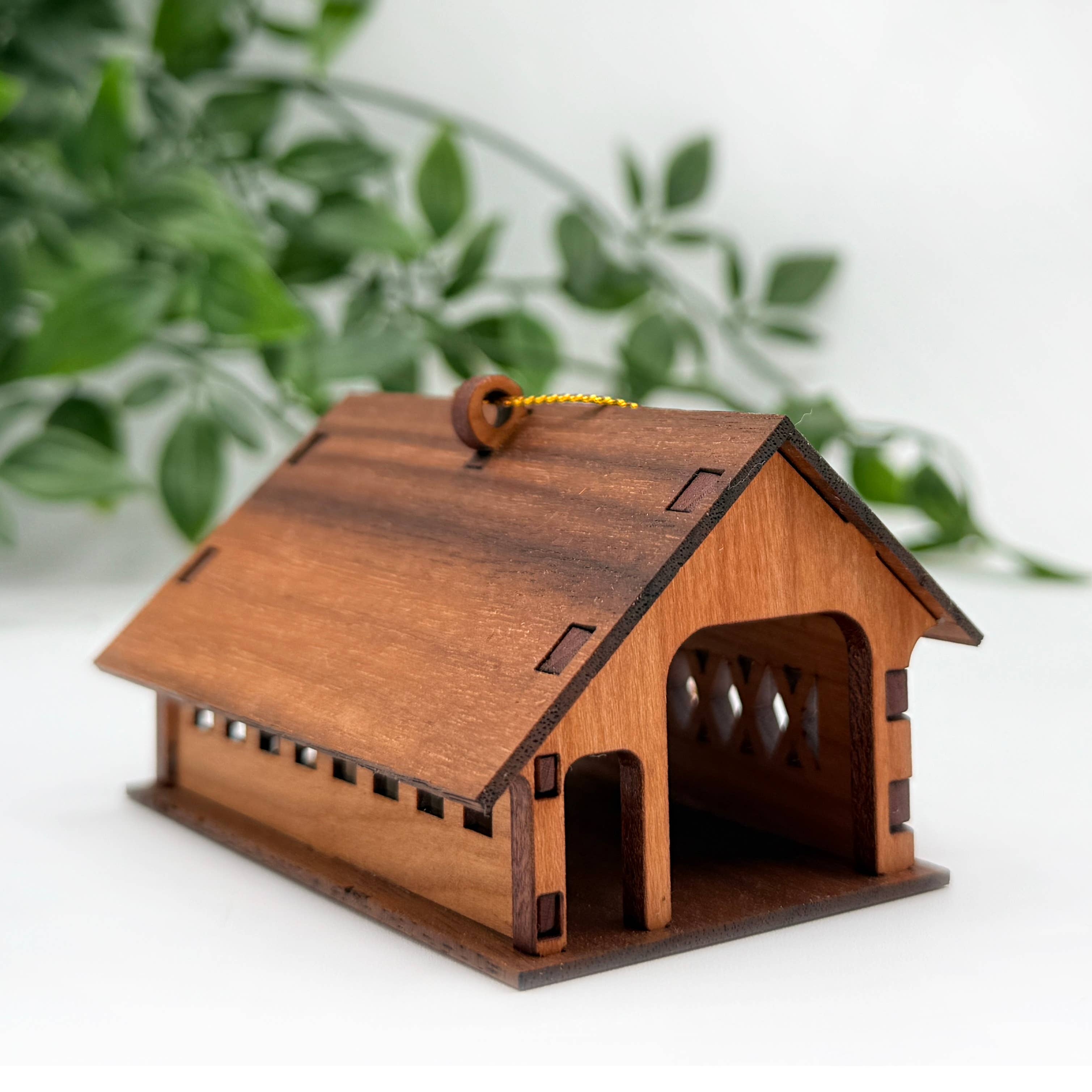 Made and Assembled - Wholesale Ornament - Covered Bridge Ornament - Heritage1