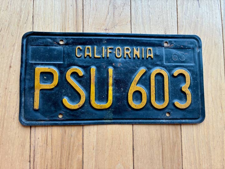 1963 Placa de Matrícula da Califórnia por atacado de RusticPlates