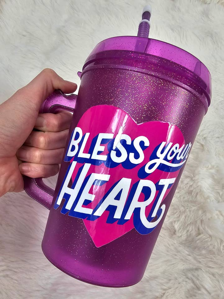 Bless Your Heart Mega Trucker Mug 34oz for wholesale by Scratch Decor