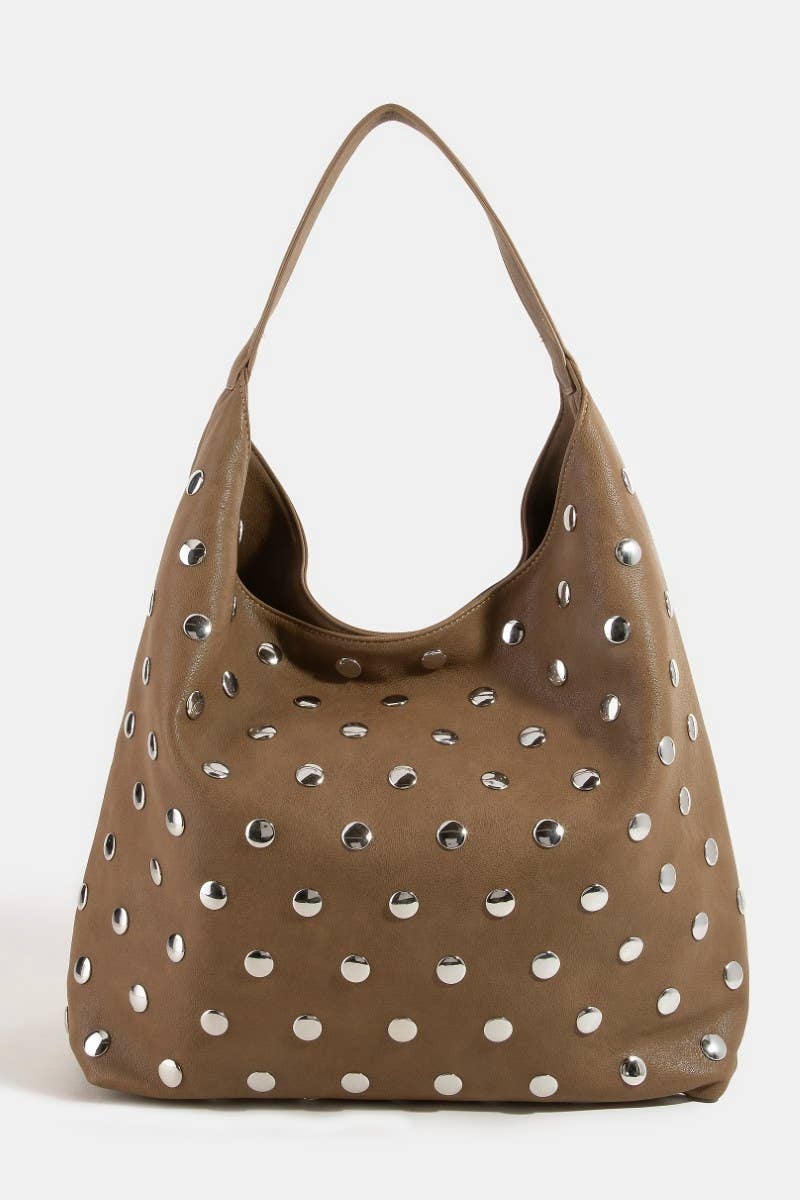 Oblige by G - Wholesale Shoulder bag – women's - Studded Slouch Hobo Bag
 MMA92888