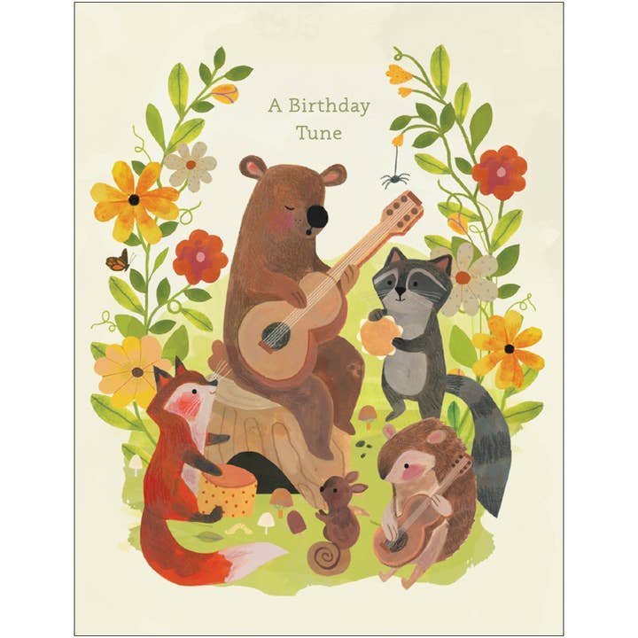 Woodland Jam Band Birthday Card for wholesale by Studio Eleven Papers