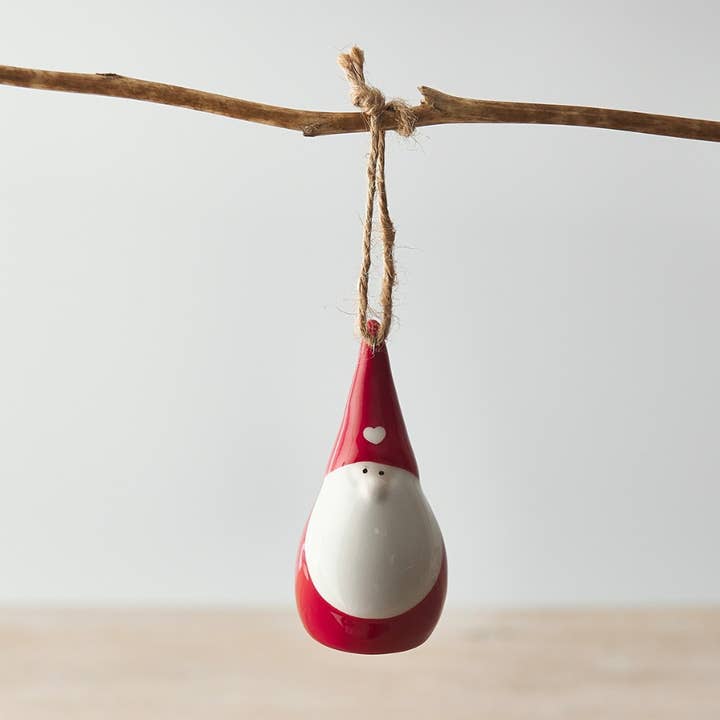 Appendiabiti a forma di cuore rosso e bianco, 8 cm per la vendita all'ingrosso da parte di Gainsborough Giftware x Portland Living