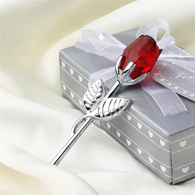 Syrrios Gifts LLC - Wholesale Artificial Flowers - Eternal Red Rose Glass Flower in Gift Box - Romantic2