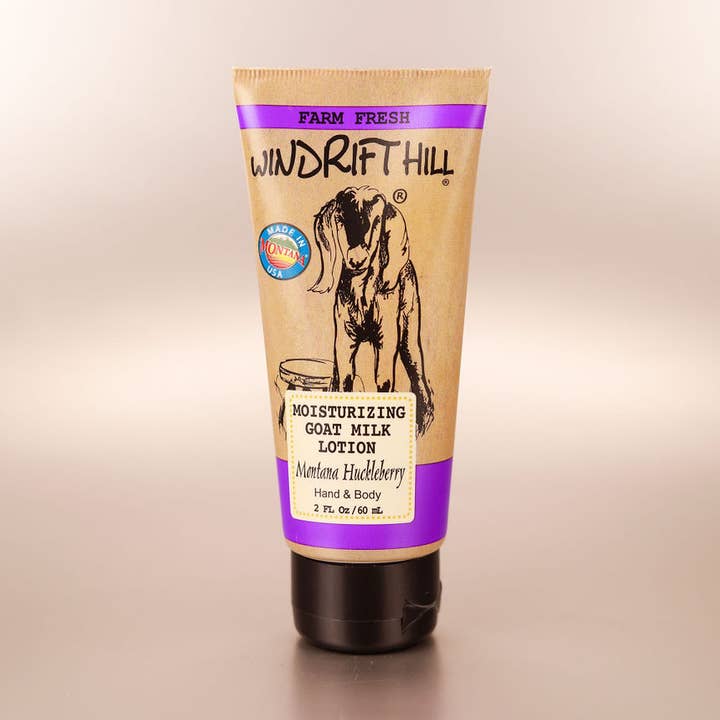 Windrift Hill Goat Milk Skincare - Wholesale Hand & Body Lotion - Montana Huckleberry Goat Milk Lotion - Tube | 6pack0