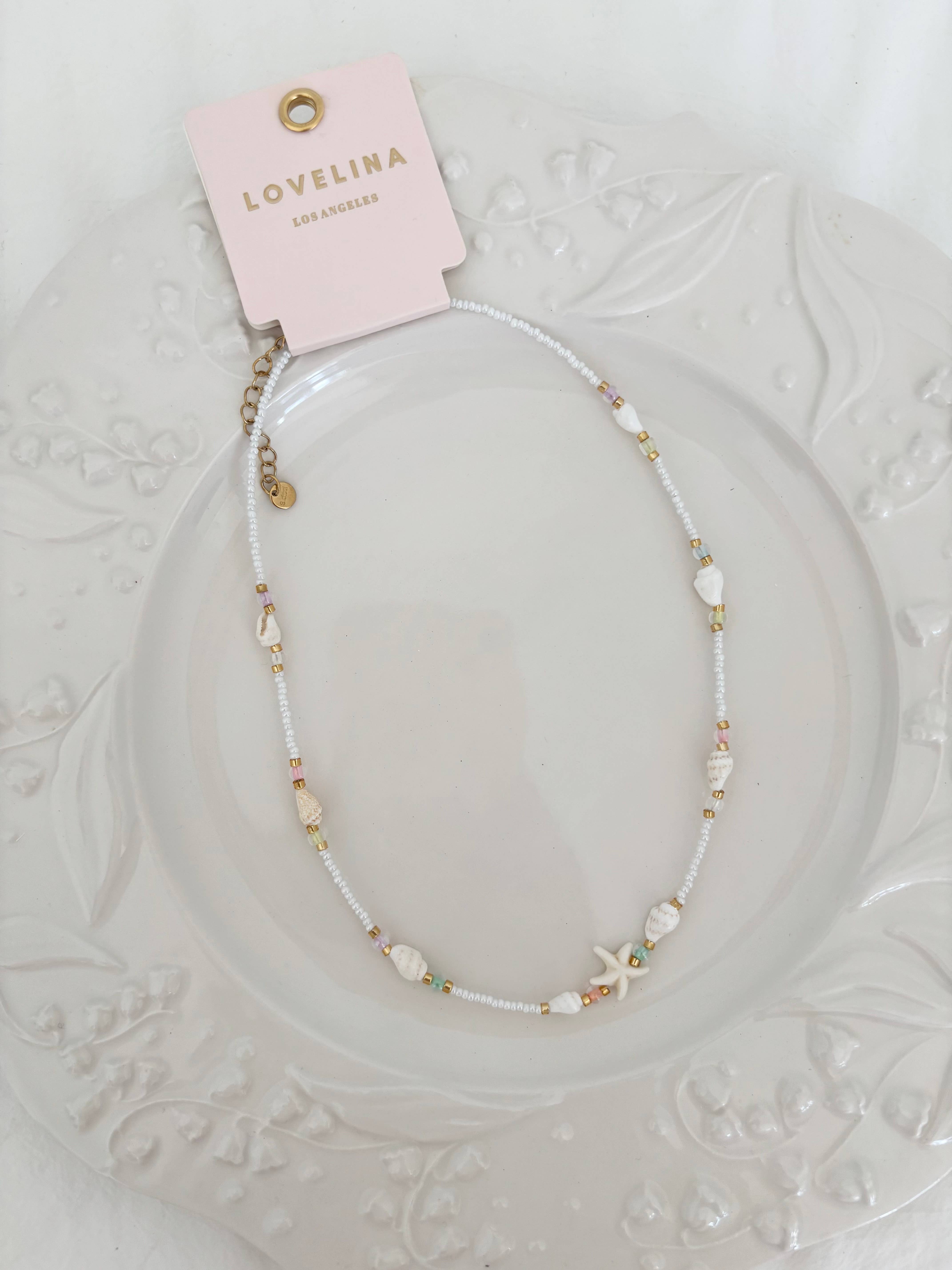 LoveLina - Wholesale Beaded/Pearl Necklace - Beach Seashell Starfish Summer Necklace (NUA)1