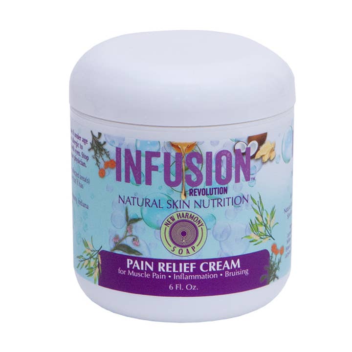 6oz Natural Pain Relief Cream for wholesale by INFUSION REVOLUTION SKINCARE