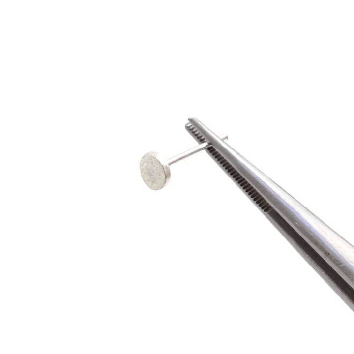 Cali Findings – wholesale Solitärörhängen – Sterling Silver cirkel örhänge inlägg, Mini skiva textur3