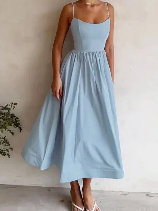 HIDDENBRAND - Wholesale Dress - Women's - Marine Life print spaghetti strap sundress2