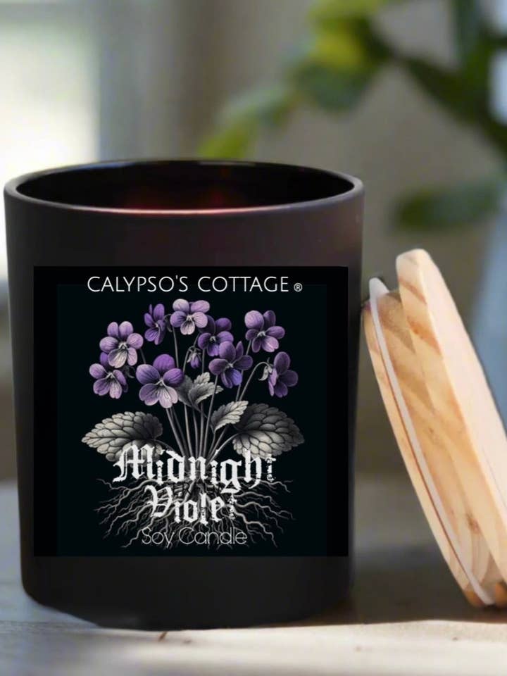 Midnight Violet Soy Candle for wholesale by Calypso's Cottage®