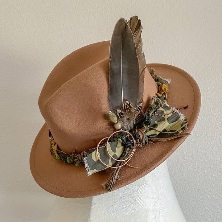 M D H Originals - Wholesale Hat Accessory - Women's - Hat Bar Stuff "Sampler" pack Hat Band, Feathers and Hat Pin