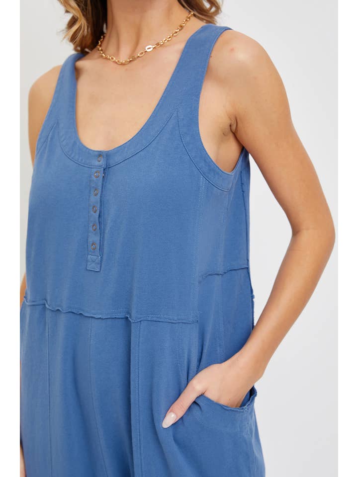 Sweet Lovely by Jen - Wholesale Jumpsuit - Women's - COTTON WASHED SLOUCHY JUMPSUIT22