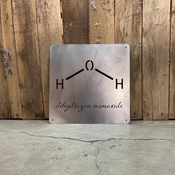 SteelFreak – Engroshandel 3D-vægkunst – 12 x 12 Metal Wall Art - Dihydrogenmonoxid