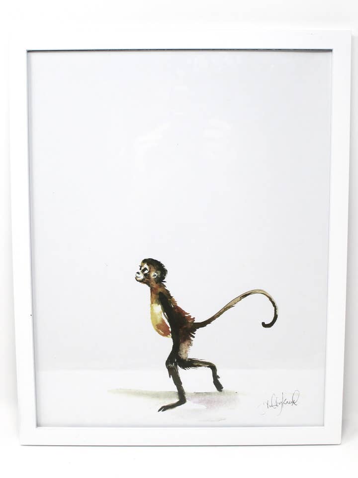 Baby Monkey Animal Art Print for wholesale by Shelby Kregel Art and Design
