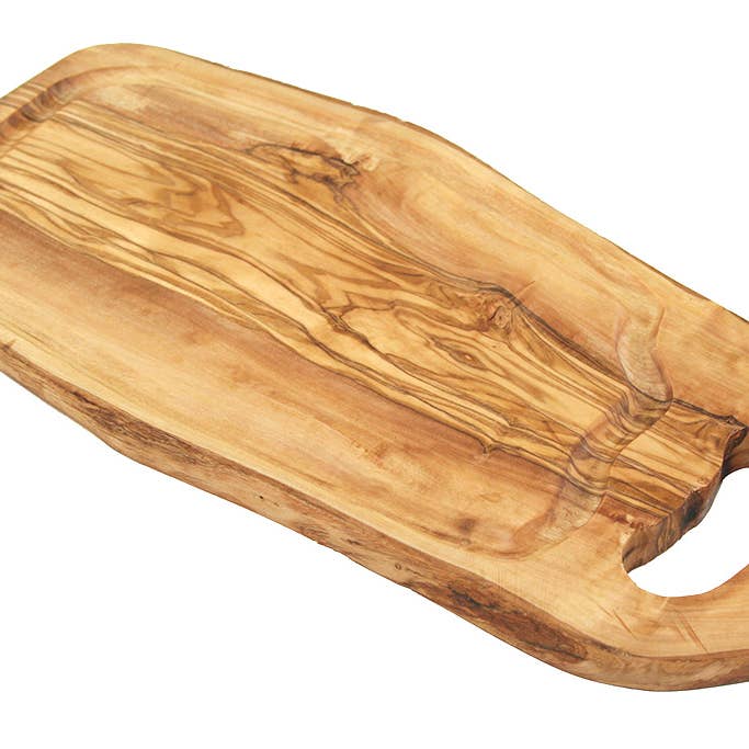 olivenholz-erleben - Wholesale Cutting Board - Steak board 36 — 39 cm juice triple+handle strap