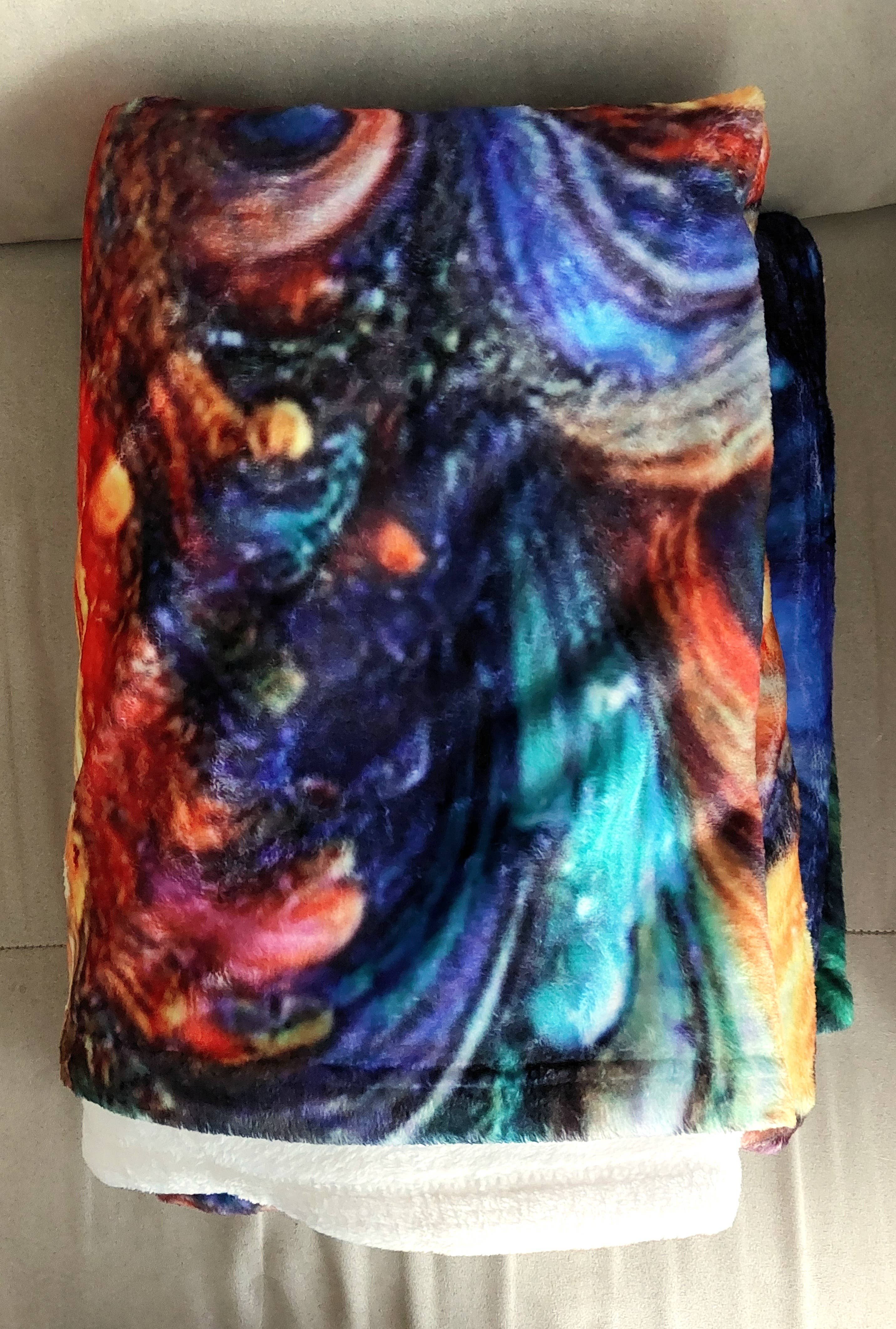 Ohhh So Swag - Wholesale Throw Blanket - Purple Block Pattern Colorful Throw Blanket 60x80 | US17