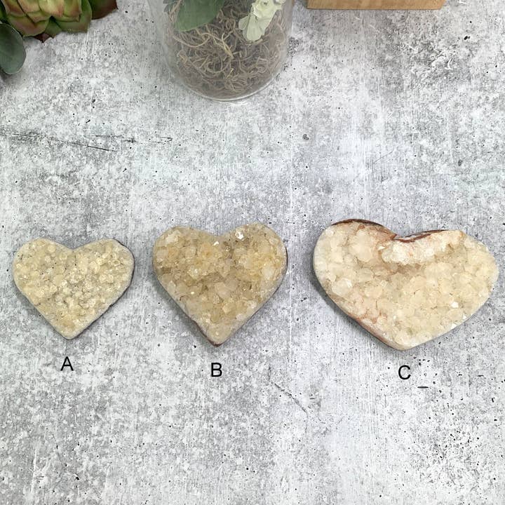 Krystal Citrin Hjerter - Du Vælger for engroshandel hos Rock Paradise