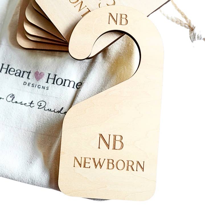 Double-Sided Baby Closet Dividers, Nursery Closet Organizers for wholesale by Alyssa Knight Studio