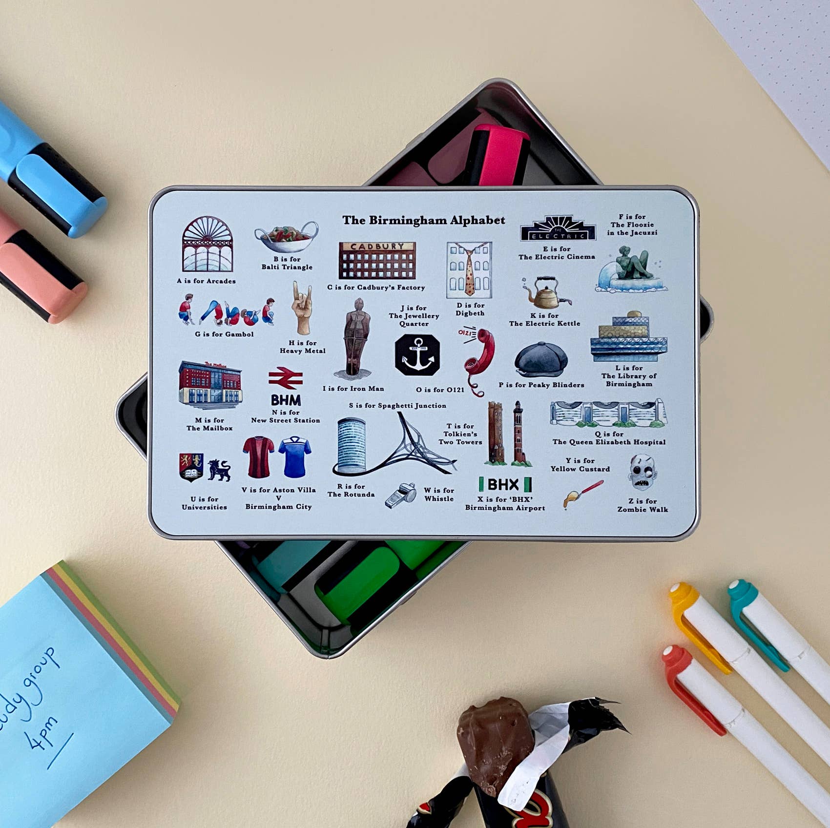 Yeti Cards & Gifts - Vente Boîtes décoratives - Boîte de rangement The Birmingham Alphabet6