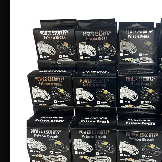 Kinky Pleasure - Wholesale Sex Toy - Power Escorts - BR90 - Prison Break - Metal Cock Cage - 3 Sizes - Silver - ColourBox3