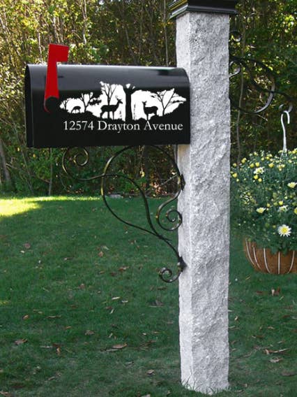 Mailbox Vinyl Decal (Set of 2 decals) MB27 for wholesale by Yellowstone Decals / Shirts and Giggles