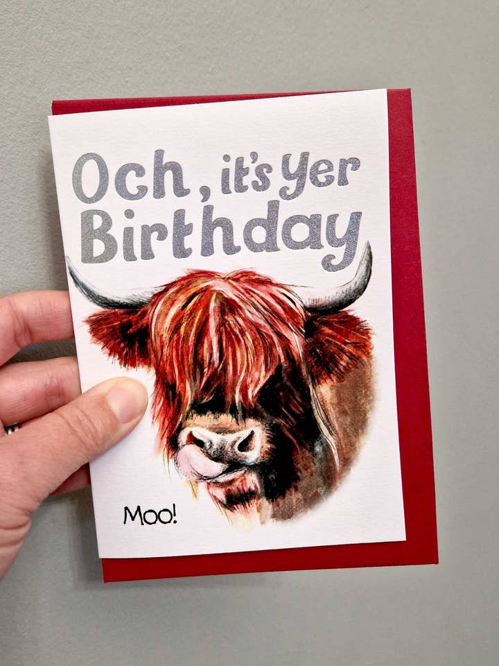 Och Es ist dein Geburtstag, Moo! Karte WWBD316 für den Großhandel von Wee Wishes