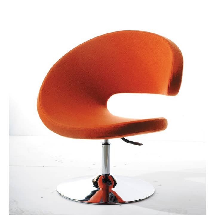 Greenwestons - Wholesale Chair - 34" Lounge Chair in Orange Wool and Polyester Fabric1