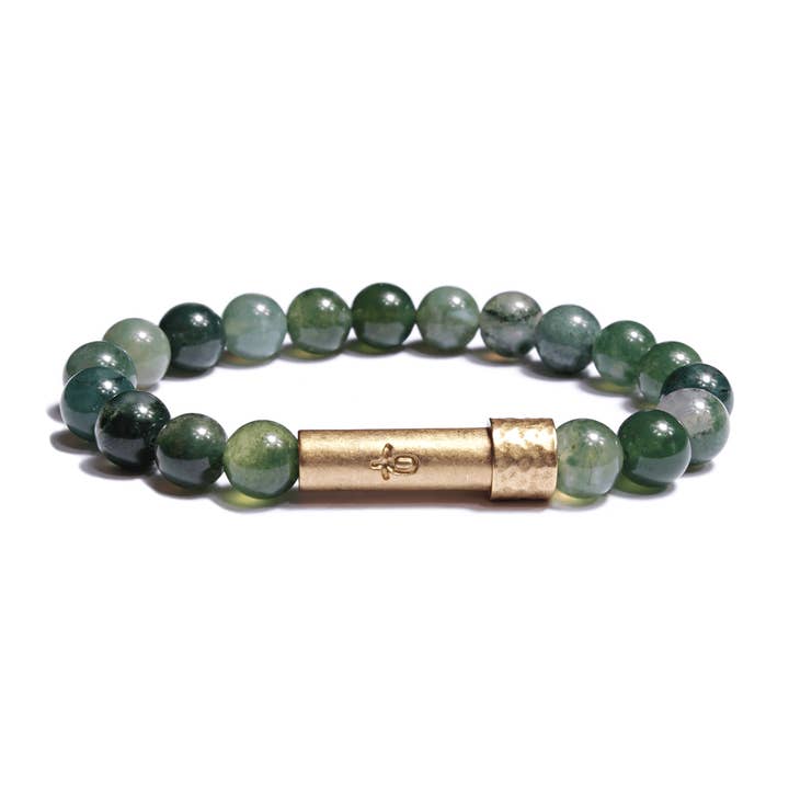 Wishbeads - Wholesale Beaded Bracelet - Polished Grass Agate Intention Bracelet1