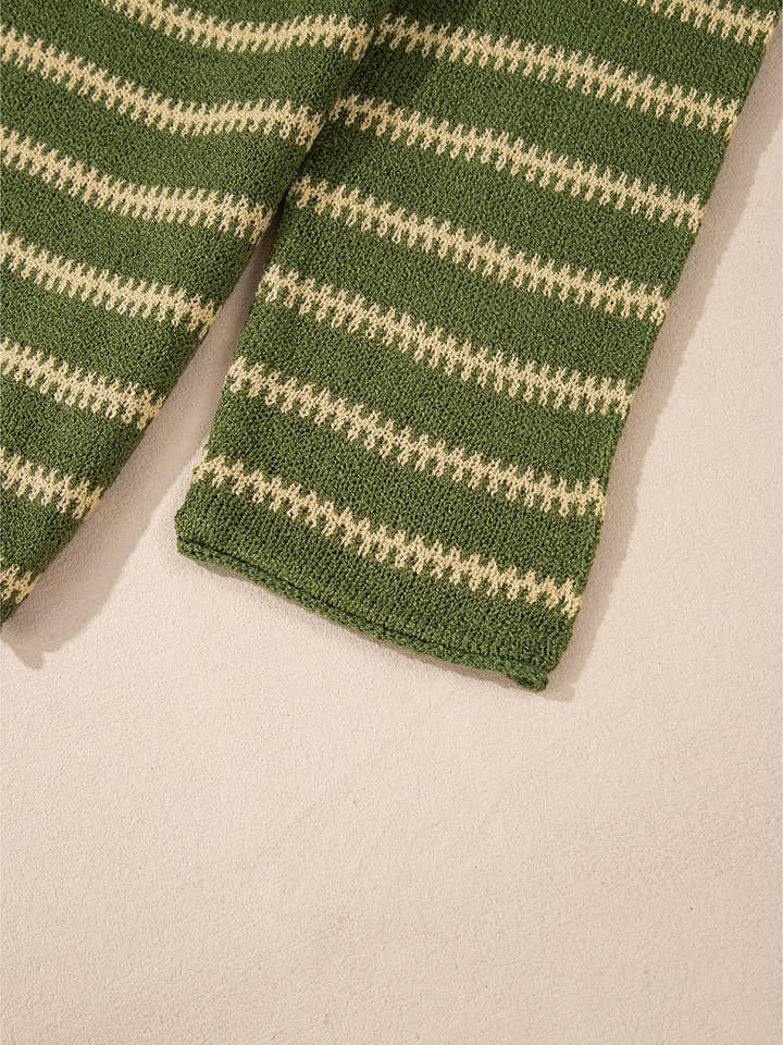 Lovesoft - Wholesale Knit Sweater - Women's - Solid Color Stripe Drop Shoulder Casual Sweater15