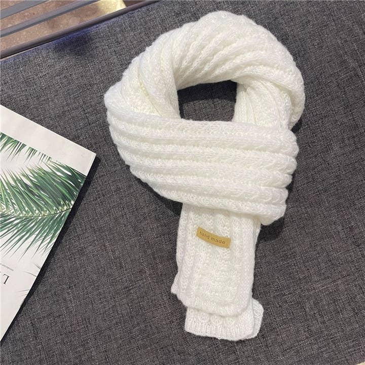 Sheer Trend - Wholesale Scarf - Women's - Solid Color Thick Warm Knitted Scarf2