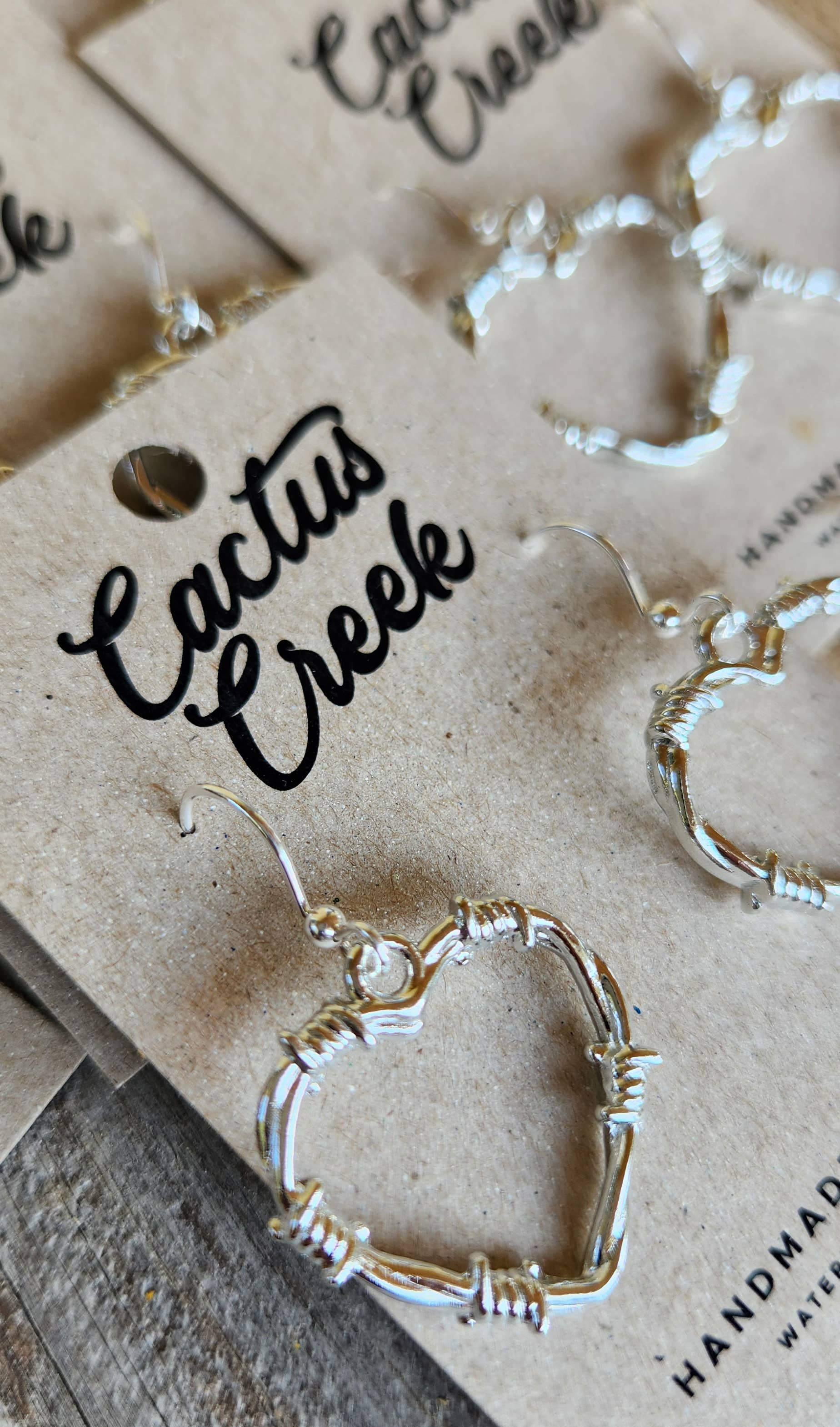 Cocklebur & Co. - Wholesale Dangle Earrings - Barbed Wire Heart Earrings3