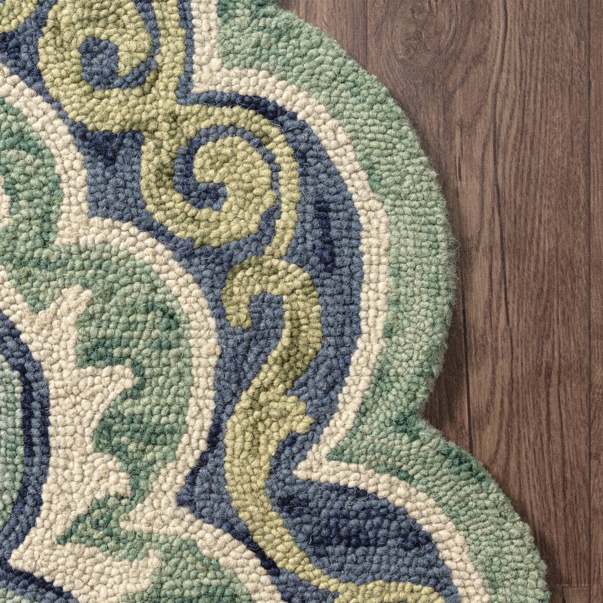 LR Home - Wholesale Area Rug - Nia Classic Scalloped Edge Hand-Tufted Wool Indoor Area Rug70