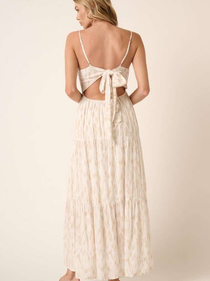 mittoshop - Wholesale Dress - Women's - H42980-PAINT PRINT SQUARE NECK MAXI DRESS