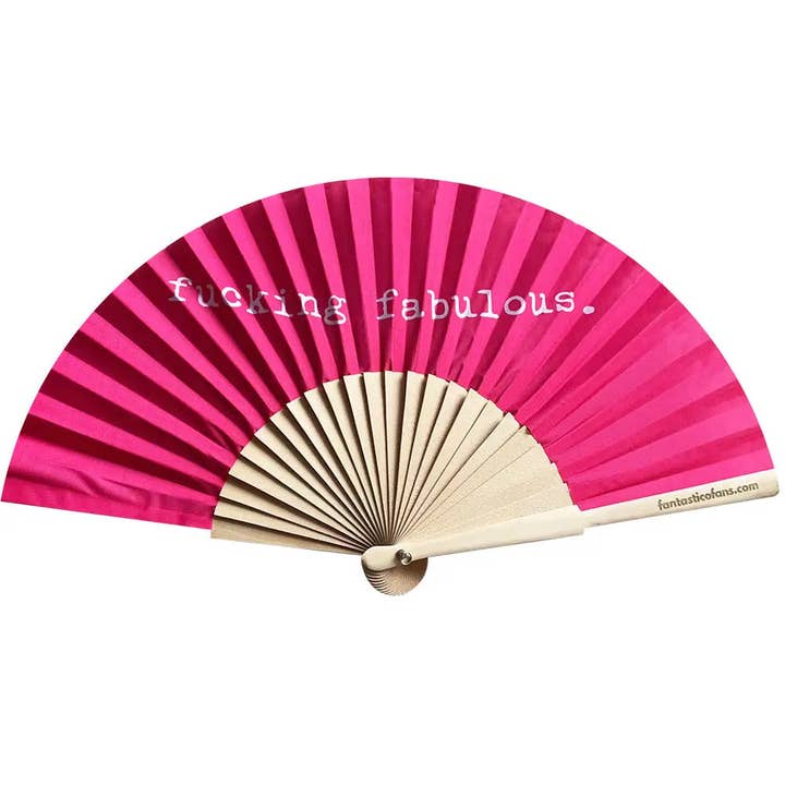 Fantastico Fans - Wholesale Handheld Folding Fan - Fucking Fabulous 23cm fan