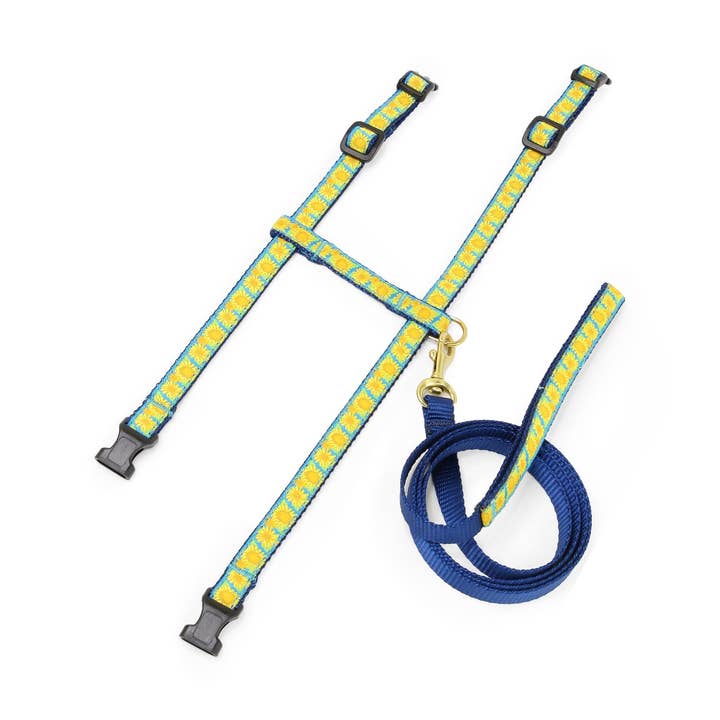Bright Sunflower Cat Harness Set for wholesale by Up Country, Inc.