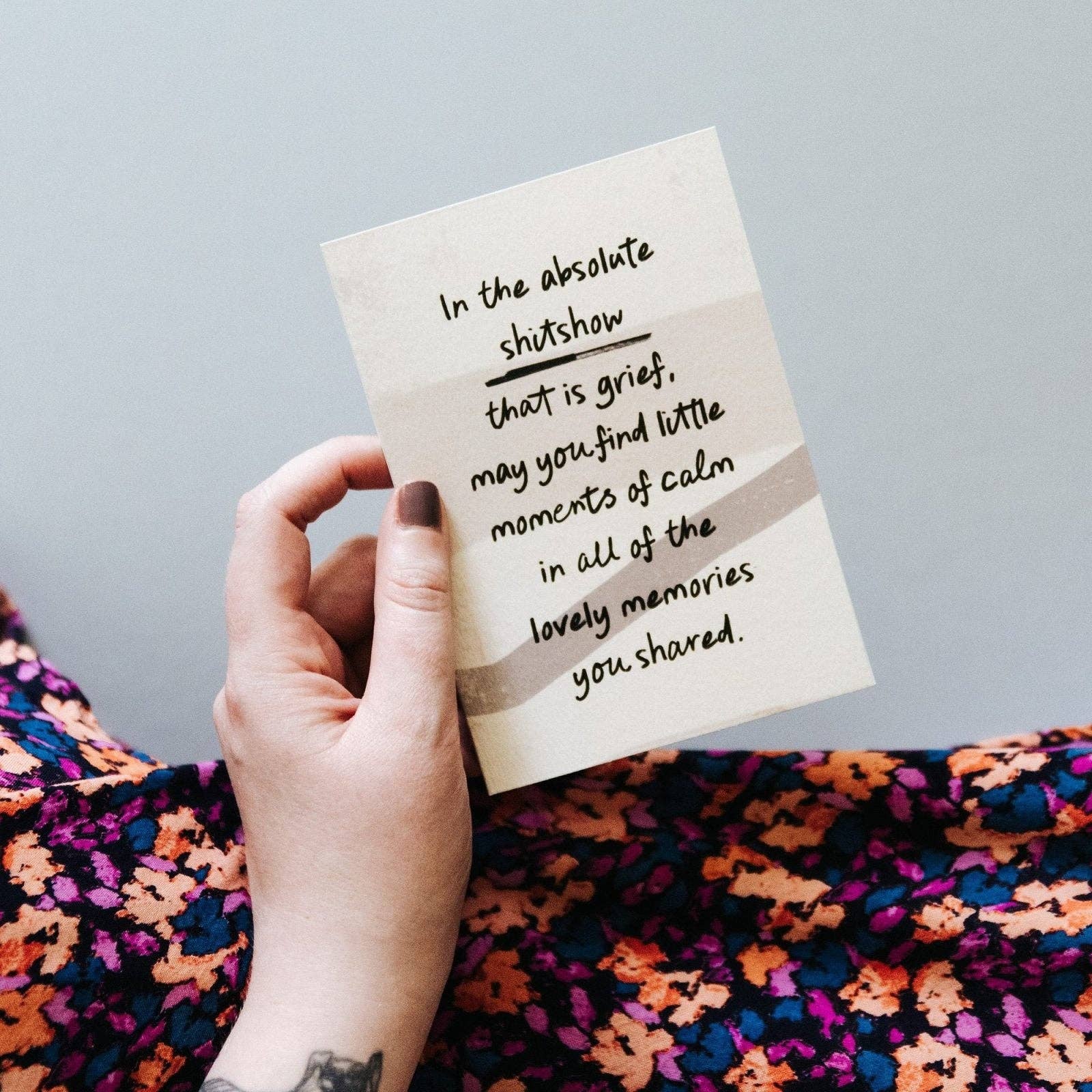 I am Nat Ltd - Wholesale Sympathy Card - Finding Calm Amidst Grief - Sympathy Card2