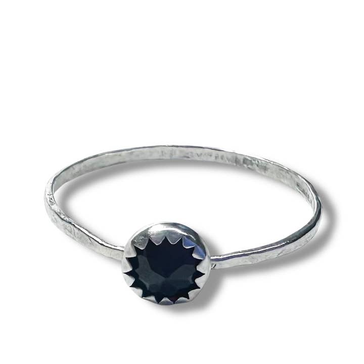 Garnet Silver Stacking Ring for wholesale by Janine’s Jewelry Design