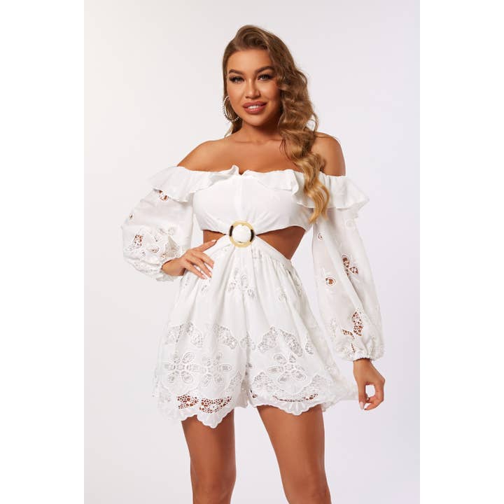 Einfarbiger schulterfreier Overall für den Großhandel von Chicways