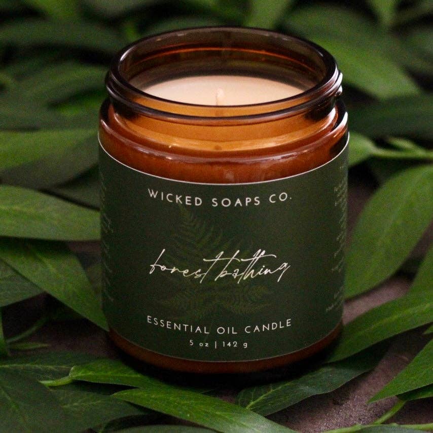 Wicked Soaps Co. – wholesale Jar/filled candle – Forest Bathing Essential Oil Candle | Soy Wax Candle5