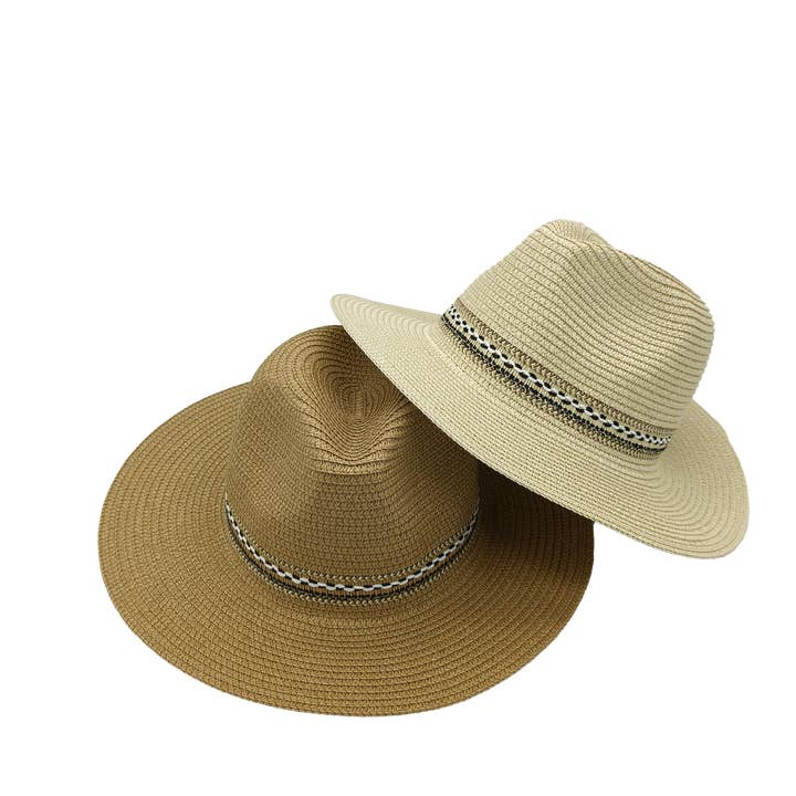 Pack of 4 wide-brimmed Panama hats for wholesale by Samba de roda