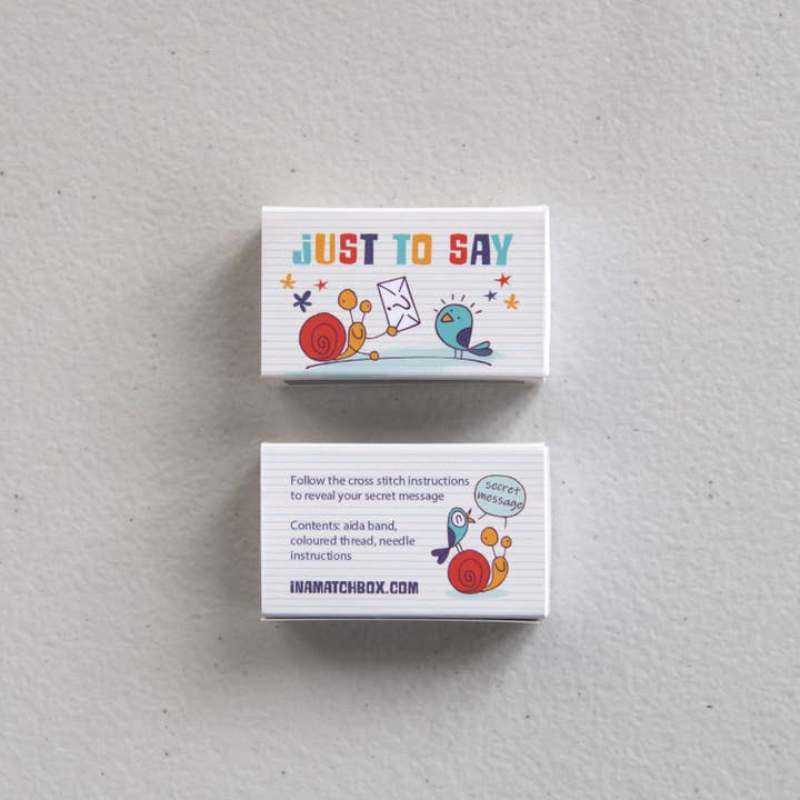 Marvling Bros Ltd - Wholesale Embroidery/Cross Stitch Supplies - 'Call Me' Cross Stitch Secret Message In A Matchbox