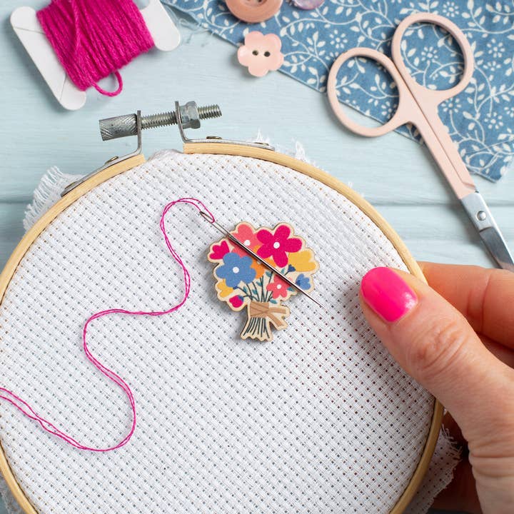 Hawthorn Handmade (US Duties Paid) - Wholesale Embroidery/cross-stitch supplies - Flower Posy Magnetic Needle Minder | Gift for Crafters2