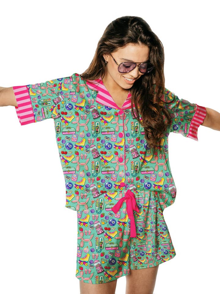 Silky 90's Girl (Short Sleeve w/ Shorts) for wholesale by Sunshine Society